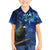 New Zealand Tui Bird Matariki Family Matching Short Sleeve Bodycon Dress and Hawaiian Shirt Maori New Year with Galaxy Fern