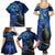 New Zealand Tui Bird Matariki Family Matching Summer Maxi Dress and Hawaiian Shirt Maori New Year with Galaxy Fern