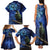 New Zealand Tui Bird Matariki Family Matching Tank Maxi Dress and Hawaiian Shirt Maori New Year with Galaxy Fern