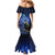 New Zealand Tui Bird Matariki Mermaid Dress Maori New Year with Galaxy Fern