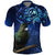 New Zealand Tui Bird Matariki Polo Shirt Maori New Year with Galaxy Fern