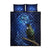 New Zealand Tui Bird Matariki Quilt Bed Set Maori New Year with Galaxy Fern