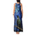 New Zealand Tui Bird Matariki Tank Maxi Dress Maori New Year with Galaxy Fern