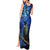 New Zealand Tui Bird Matariki Tank Maxi Dress Maori New Year with Galaxy Fern