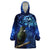 New Zealand Tui Bird Matariki Wearable Blanket Hoodie Maori New Year with Galaxy Fern