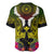 Hawaii Kanaka Maoli Baseball Jersey Double Shark and Hibiscus Flowers