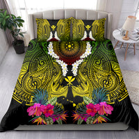 Hawaii Kanaka Maoli Bedding Set Double Shark and Hibiscus Flowers LT03 - Polynesian Pride