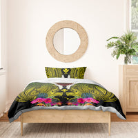 Hawaii Kanaka Maoli Bedding Set Double Shark and Hibiscus Flowers LT03 - Polynesian Pride