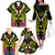 Hawaii Kanaka Maoli Family Matching Off The Shoulder Long Sleeve Dress and Hawaiian Shirt Double Shark and Hibiscus Flowers