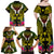 Hawaii Kanaka Maoli Family Matching Off Shoulder Maxi Dress and Hawaiian Shirt Double Shark and Hibiscus Flowers