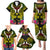 Hawaii Kanaka Maoli Family Matching Puletasi and Hawaiian Shirt Double Shark and Hibiscus Flowers