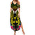 Hawaii Kanaka Maoli Family Matching Summer Maxi Dress and Hawaiian Shirt Double Shark and Hibiscus Flowers