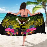 Hawaii Kanaka Maoli Sarong Double Shark and Hibiscus Flowers LT03 - Polynesian Pride