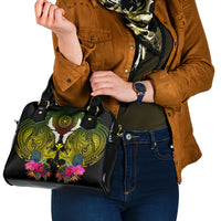 Hawaii Kanaka Maoli Shoulder Handbag Double Shark and Hibiscus Flowers LT03 - Polynesian Pride