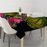 Hawaii Kanaka Maoli Tablecloth Double Shark and Hibiscus Flowers LT03 - Polynesian Pride