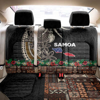 Samoa Siapo Polynesian Art Back Car Seat Cover Tropical Flowers and Tatau Pattern Brown LT03 - Polynesian Pride