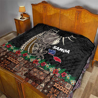 Samoa Siapo Polynesian Art Quilt Tropical Flowers and Tatau Pattern Brown LT03 - Polynesian Pride