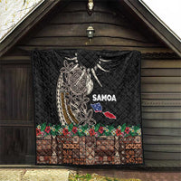 Samoa Siapo Polynesian Art Quilt Tropical Flowers and Tatau Pattern Brown LT03 - Polynesian Pride