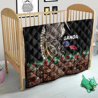 Samoa Siapo Polynesian Art Quilt Tropical Flowers and Tatau Pattern Brown LT03 - Polynesian Pride