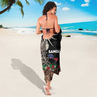 Samoa Siapo Polynesian Art Sarong Tropical Flowers and Tatau Pattern Brown LT03 - Polynesian Pride