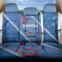 Samoa Independence Day Back Car Seat Cover Anniversary 63th-Siapo Art LT03 One Size Blue - Polynesian Pride