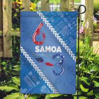 Samoa Independence Day Garden Flag Anniversary 63th-Siapo Art LT03 Garden Flag Blue - Polynesian Pride