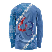 Samoa Independence Day Long Sleeve Shirt Anniversary 63th-Siapo Art LT03 - Polynesian Pride