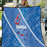 Samoa Independence Day Quilt Anniversary 63th-Siapo Art LT03 Blue - Polynesian Pride