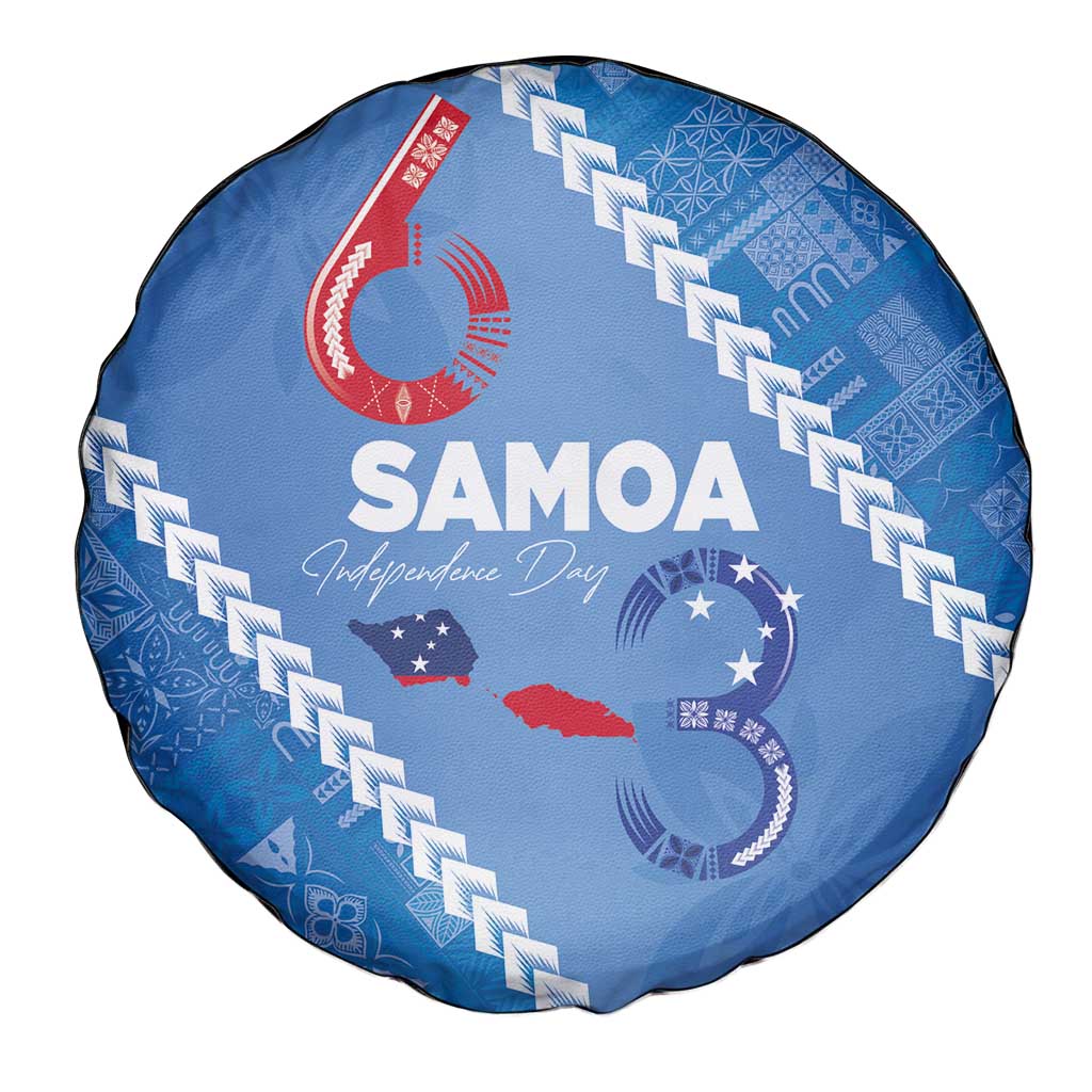 Samoa Independence Day Spare Tire Cover Anniversary 63th-Siapo Art LT03 - Polynesian Pride