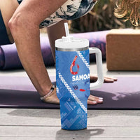 Samoa Independence Day Tumbler With Handle Anniversary 63th-Siapo Art LT03 - Polynesian Pride