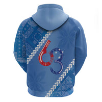 Samoa Independence Day Zip Hoodie Anniversary 63th-Siapo Art LT03 - Polynesian Pride