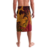 Hawaiian Volcano and Shark Lavalava Polynesian and Hibiscus Pattern Lava Color LT03 - Polynesian Pride