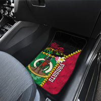 Vanuatu Nakamal and Plumeria Flowers Car Mats Polynesian Pattern LT03 - Polynesian Pride