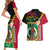 Vanuatu Nakamal and Plumeria Flowers Couples Matching Short Sleeve Bodycon Dress and Hawaiian Shirt Polynesian Pattern