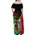 Vanuatu Nakamal and Plumeria Flowers Family Matching Off Shoulder Maxi Dress and Hawaiian Shirt Polynesian Pattern