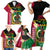 Vanuatu Nakamal and Plumeria Flowers Family Matching Short Sleeve Bodycon Dress and Hawaiian Shirt Polynesian Pattern