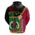 Vanuatu Nakamal and Plumeria Flowers Hoodie Polynesian Pattern