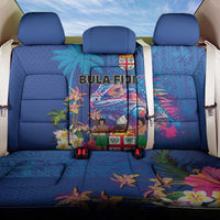 Fiji Bula Back Car Seat Cover Tropical Plants with Palm Tree and Iguana Colorful LT03 One Size Blue - Polynesian Pride