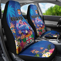 Fiji Bula Car Seat Cover Tropical Plants with Palm Tree and Iguana Colorful LT03 - Polynesian Pride