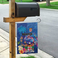 Fiji Bula Garden Flag Tropical Plants with Palm Tree and Iguana Colorful LT03 - Polynesian Pride