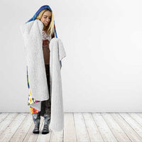 Fiji Bula Hooded Blanket Tropical Plants with Palm Tree and Iguana Colorful LT03 - Polynesian Pride