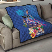 Fiji Bula Quilt Tropical Plants with Palm Tree and Iguana Colorful LT03 - Polynesian Pride
