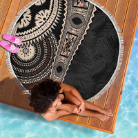Fiji Traditional Masi Beach Blanket Tapa Art Palm Leaves Pattern LT03 - Polynesian Pride
