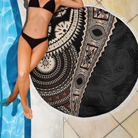 Fiji Traditional Masi Beach Blanket Tapa Art Palm Leaves Pattern LT03 - Polynesian Pride