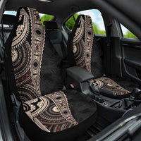 Fiji Traditional Masi Car Seat Cover Tapa Art Palm Leaves Pattern LT03 One Size Brown - Polynesian Pride