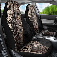 Fiji Traditional Masi Car Seat Cover Tapa Art Palm Leaves Pattern LT03 - Polynesian Pride