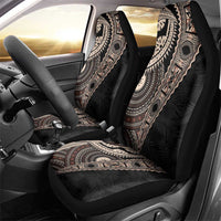 Fiji Traditional Masi Car Seat Cover Tapa Art Palm Leaves Pattern LT03 - Polynesian Pride