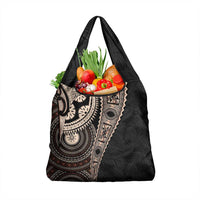 Fiji Traditional Masi Grocery Bag Tapa Art Palm Leaves Pattern LT03 1-pack One Size Brown - Polynesian Pride