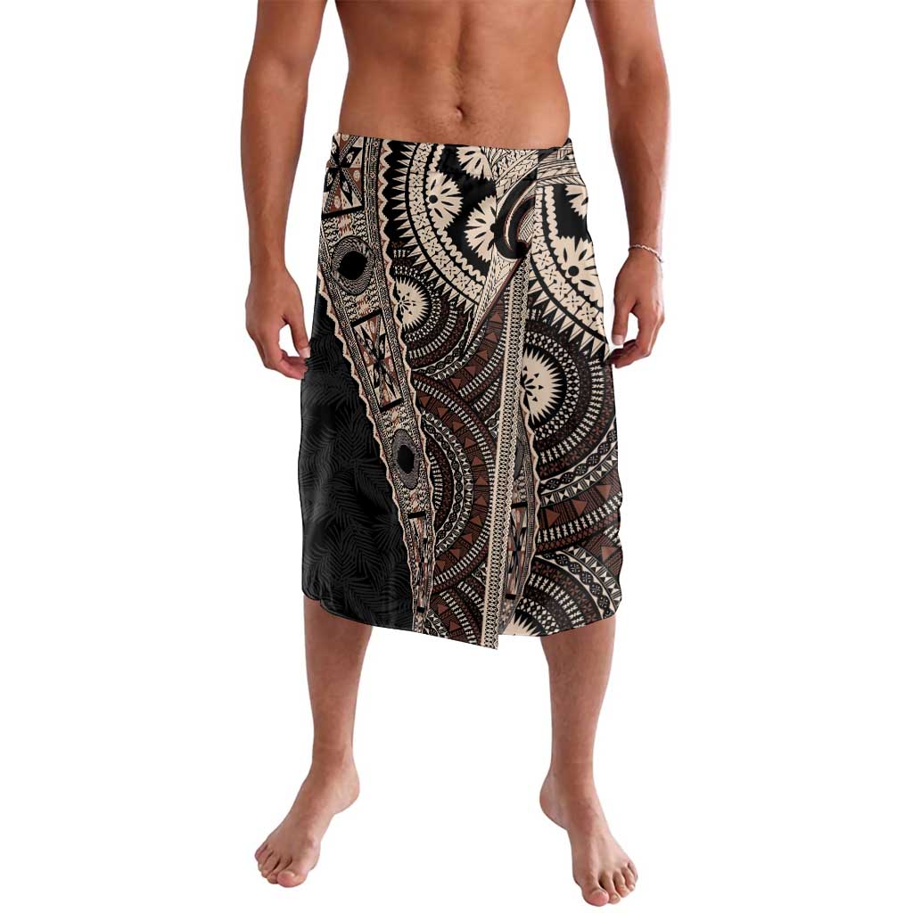 Fiji Traditional Masi Lavalava Tapa Art Palm Leaves Pattern LT03 Brown - Polynesian Pride