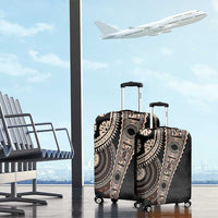 Fiji Traditional Masi Luggage Cover Tapa Art Palm Leaves Pattern LT03 - Polynesian Pride
